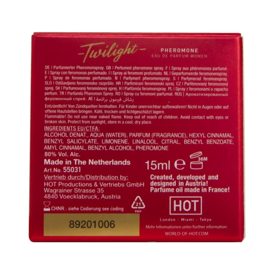 HOT - PARFUM PHEROMONE TWILIGHT POUR FEMME 15 ML