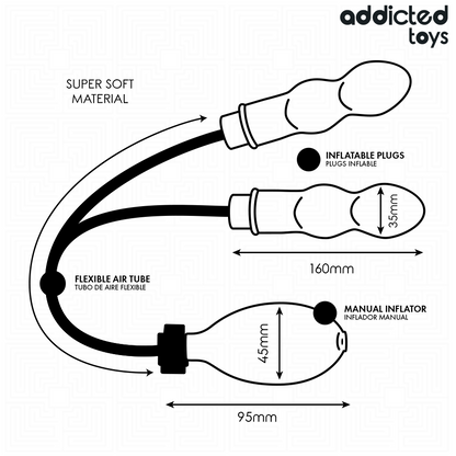ADDICTED TOYS - PLUG ANAL DOUBLE GONFLABLE MODÈLE 1