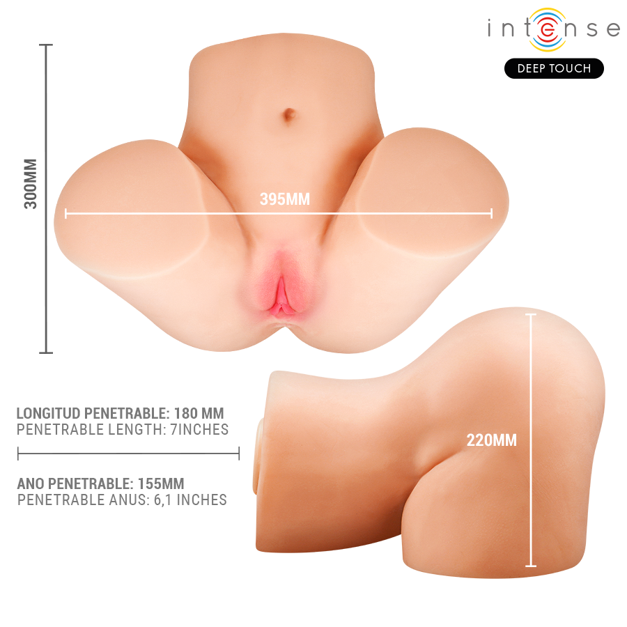 INTENSE DEEP TOUCH - JULIA MASTURBATEUR VAGINAL AVEC SUCCION, CHALEUR, VIBRATION ET EFFETS VOCAUX AVEC TÉLÉCOMMANDE 9 KG