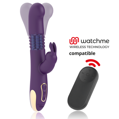 TREASURE - BASTIAN VIBROMASSEUR RABBIT UP & DOWN ROTATIF ET VIBRANT + TÉLÉCOMMANDE WATCHME