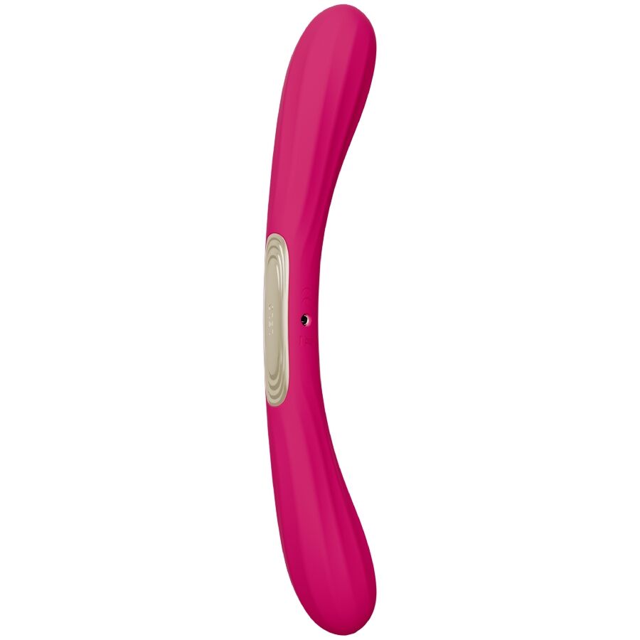 Boomerang - Vibromasseur double connecté - Cerise