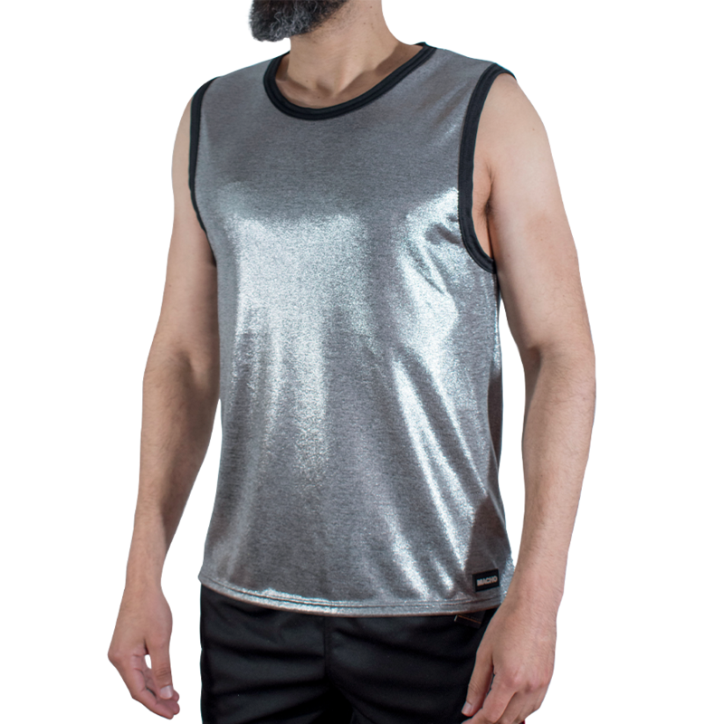 MACHO - T-SHIRT À PAILLETTES FINES S/M