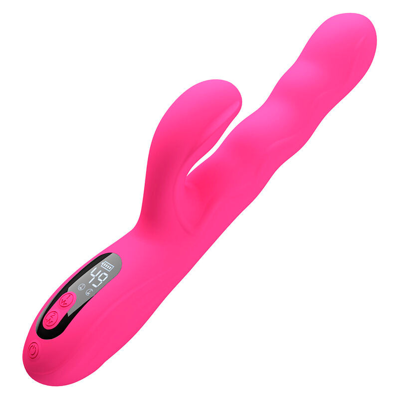 PRETTY LOVE - VIBRATEUR LAPIN MULTIFONCTION WINTERS AVEC AFFICHAGE LED ROSE