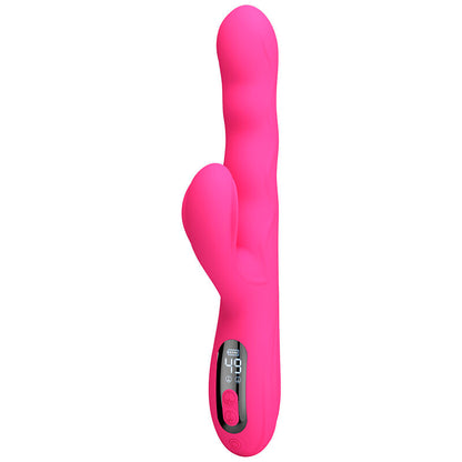 PRETTY LOVE - VIBRATEUR LAPIN MULTIFONCTION WINTERS AVEC AFFICHAGE LED ROSE