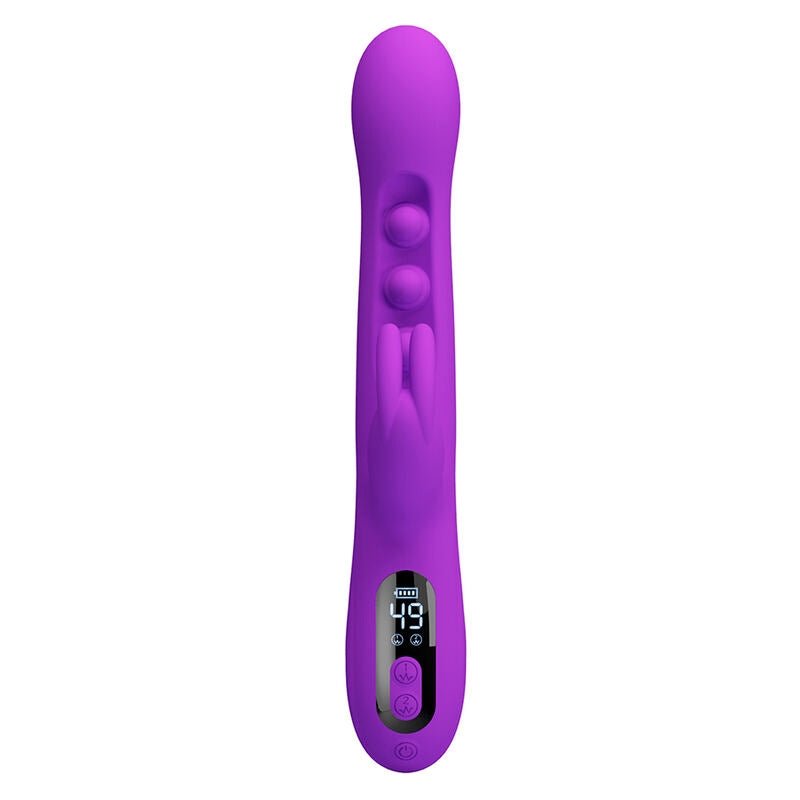 PRETTY LOVE - VIBRATEUR LAPIN SABIEN AVEC STIMULATION PAR TAPOTEMENTS ET LED VIOLETTE