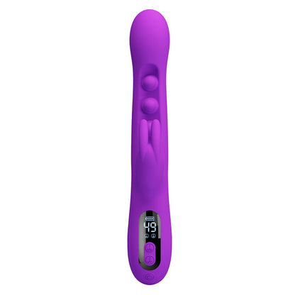 PRETTY LOVE - VIBRATEUR LAPIN SABIEN AVEC STIMULATION PAR TAPOTEMENTS ET LED VIOLETTE