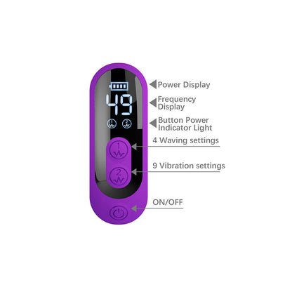 PRETTY LOVE - VIBRATEUR LAPIN SABIEN AVEC STIMULATION PAR TAPOTEMENTS ET LED VIOLETTE