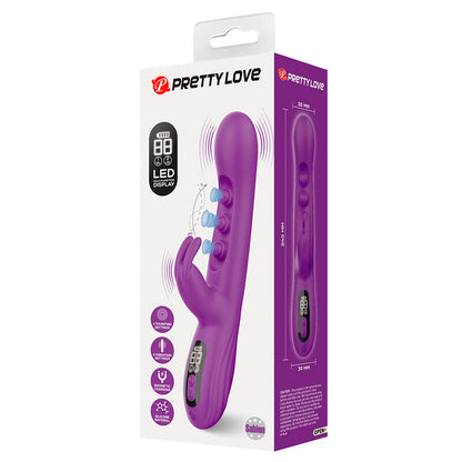 PRETTY LOVE - VIBRATEUR LAPIN SABIEN AVEC STIMULATION PAR TAPOTEMENTS ET LED VIOLETTE