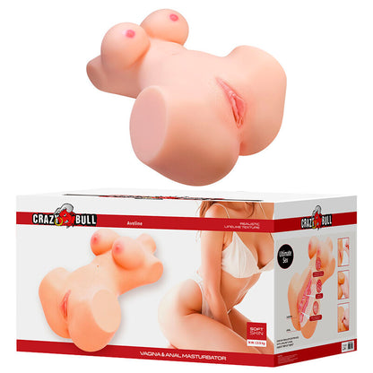 CRAZY BULL - ANNIE XXL MASTURBATEUR VAGINAL ET ANAL AVEC PEAU DE SEINS