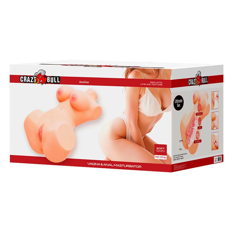 CRAZY BULL - ANNIE XXL MASTURBATEUR VAGINAL ET ANAL AVEC PEAU DE SEINS