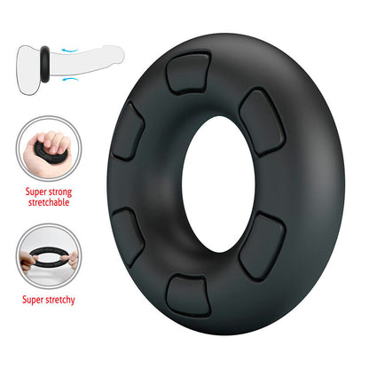 CRAZY BULL - ANNEAU PÉNAL EN SILICONE SUPER DOUX BERTRAM NOIR