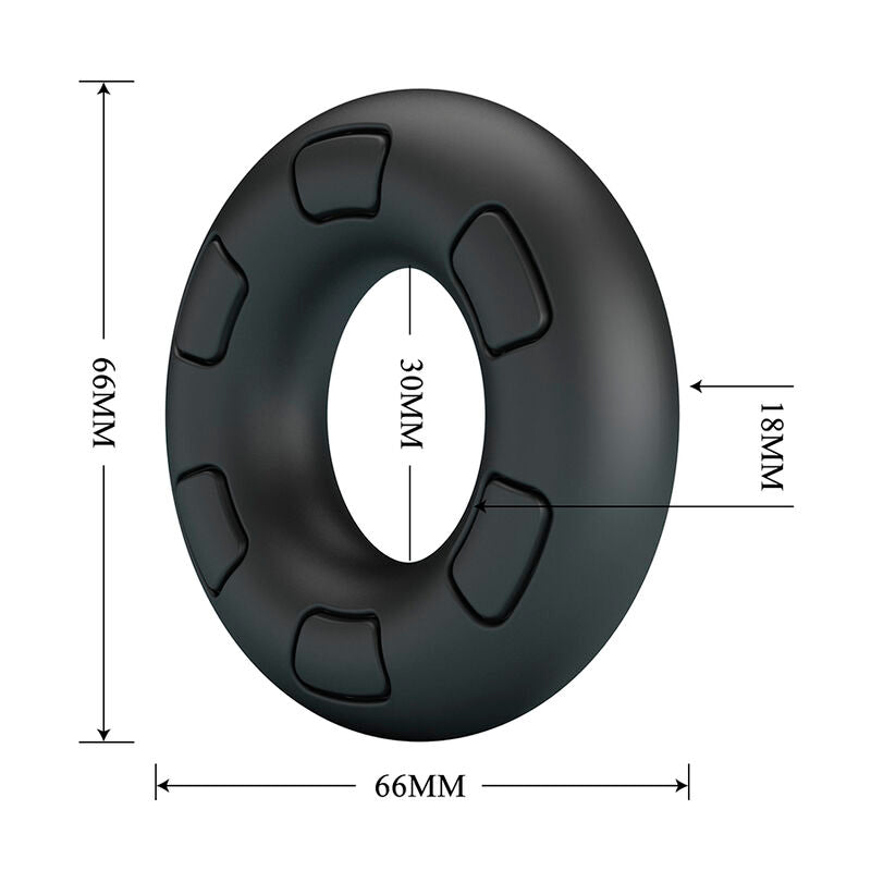 CRAZY BULL - ANNEAU PÉNAL EN SILICONE SUPER DOUX BERTRAM NOIR