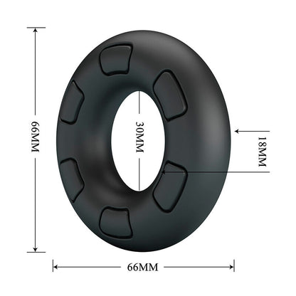 CRAZY BULL - ANNEAU PÉNAL EN SILICONE SUPER DOUX BERTRAM NOIR