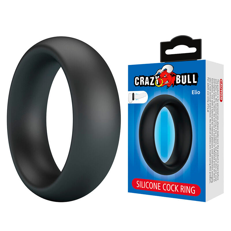 CRAZY BULL - ELIO ANNEAU PÉNAL EN SILICONE NOIR