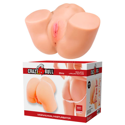 CRAZY BULL - OLIVIA DOUBLE MASTURBATEUR VIBRANT VAGINAL ET ANAL FLESH