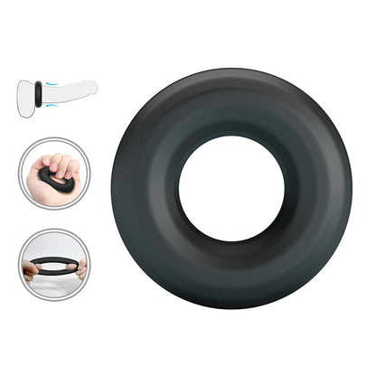 CRAZY BULL - ANNEAU PÉNAL URBAN EN SILICONE ULTRA DOUX NOIR