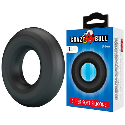 CRAZY BULL - ANNEAU PÉNAL URBAN EN SILICONE ULTRA DOUX NOIR