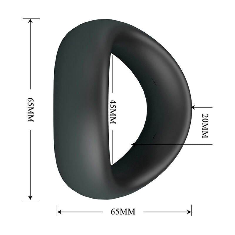 CRAZY BULL - VALEN ANNEAU PÉNAL ERGONOMIQUE EN SILICONE NOIR