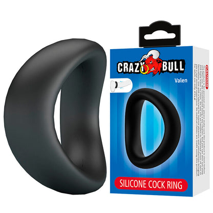 CRAZY BULL - VALEN ANNEAU PÉNAL ERGONOMIQUE EN SILICONE NOIR