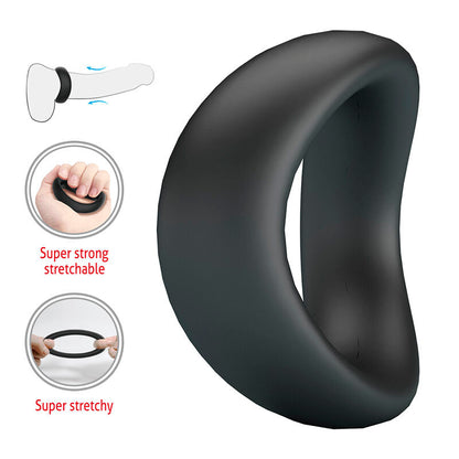 CRAZY BULL - VALEN ANNEAU PÉNAL ERGONOMIQUE EN SILICONE NOIR