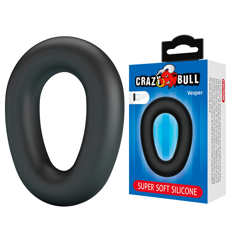CRAZY BULL - VESPER ANNEAU PÉNAL EN SILICONE ULTRA DOUX NOIR
