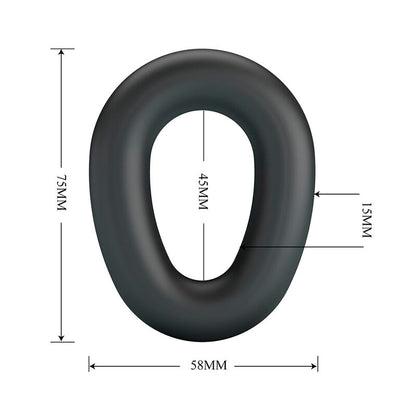 CRAZY BULL - VESPER ANNEAU PÉNAL EN SILICONE ULTRA DOUX NOIR