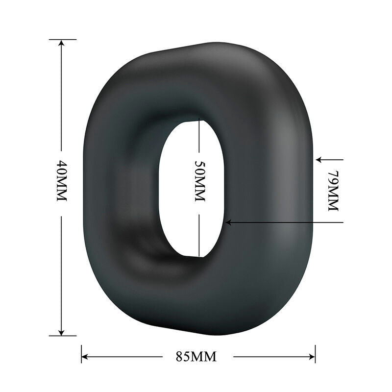 CRAZY BULL - WALDEN ANNEAU PÉNAL EN SILICONE SUPER DOUX NOIR