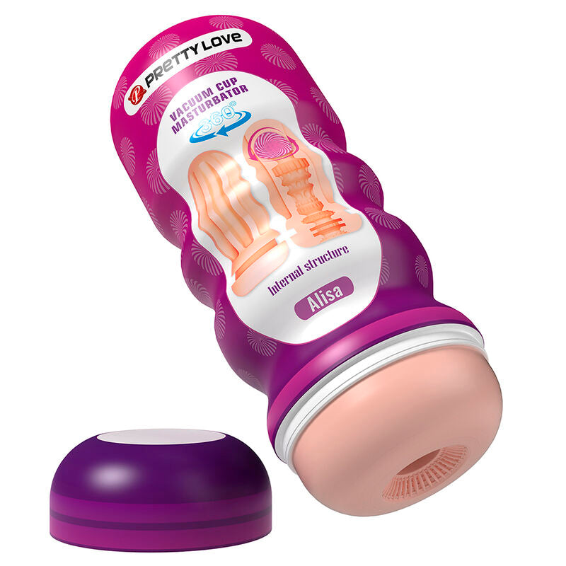 PRETTY LOVE - MASTURBATEUR LISSANT VAGINAL AVEC VENTOUSE ET TEXTURES INTERNES