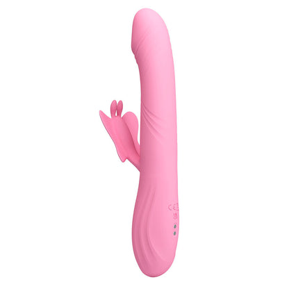 PRETTY LOVE - VIBRATEUR BELLA RABBIT AVEC STIMULATION PAPILLON ET LED ROSE