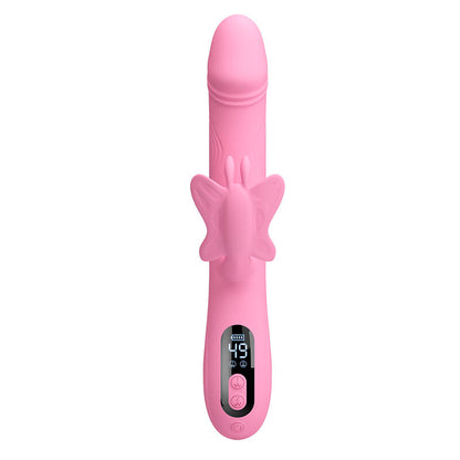 PRETTY LOVE - VIBRATEUR BELLA RABBIT AVEC STIMULATION PAPILLON ET LED ROSE