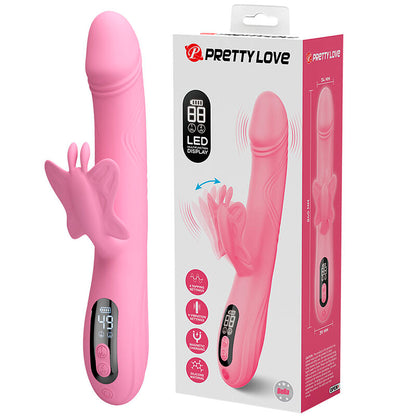 PRETTY LOVE - VIBRATEUR BELLA RABBIT AVEC STIMULATION PAPILLON ET LED ROSE
