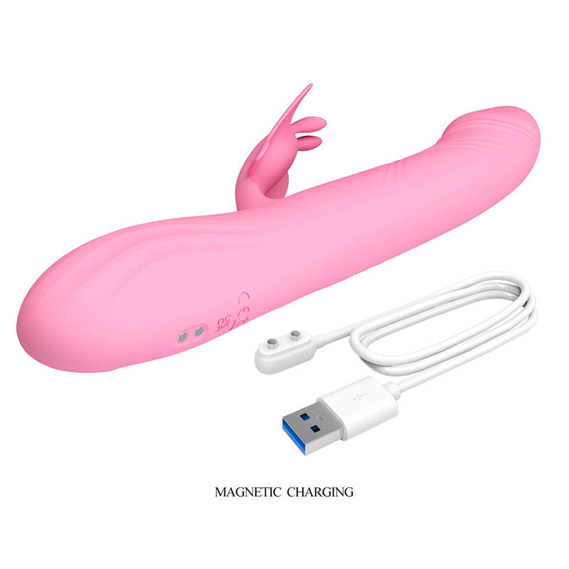 PRETTY LOVE - VIBRATEUR BELLA RABBIT AVEC STIMULATION PAPILLON ET LED ROSE
