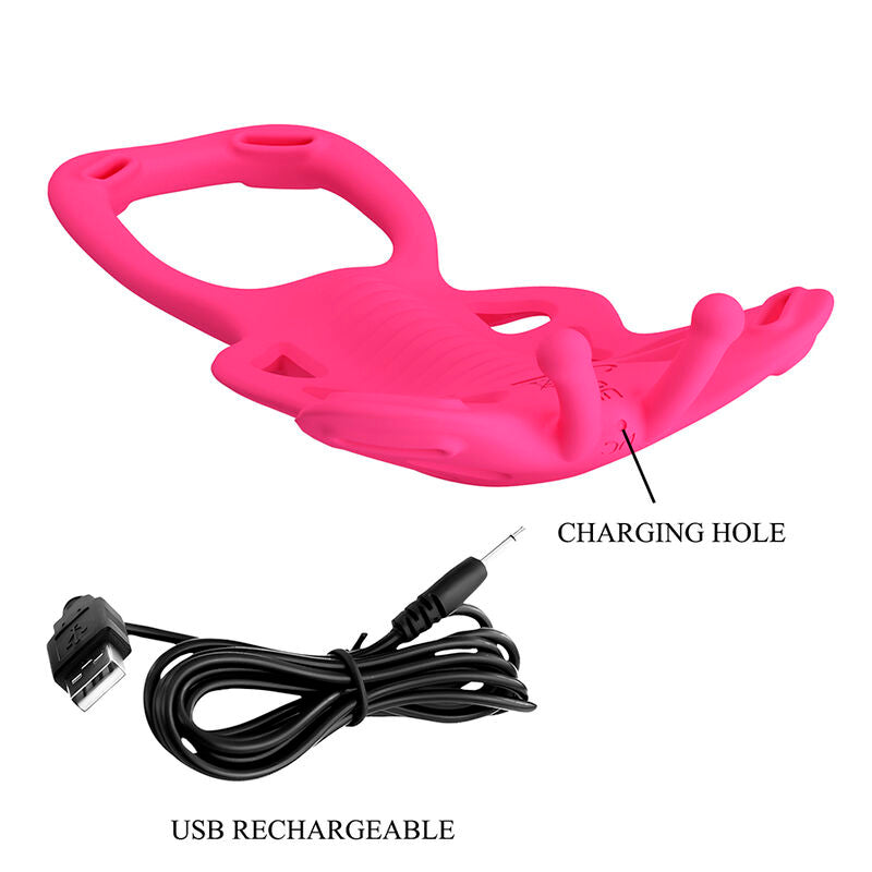 PRETTY LOVE - MASSEUR DE CULOTTE PAPILLON ROSE