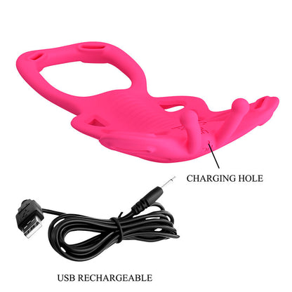 PRETTY LOVE - MASSEUR DE CULOTTE PAPILLON ROSE