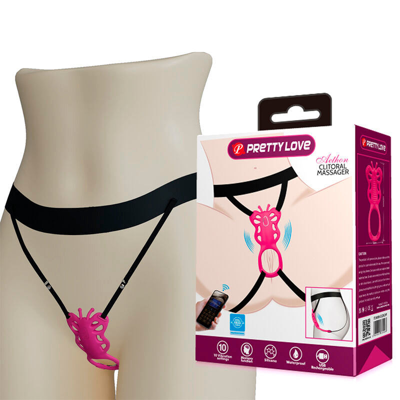 PRETTY LOVE - MASSEUR DE CULOTTE PAPILLON ROSE