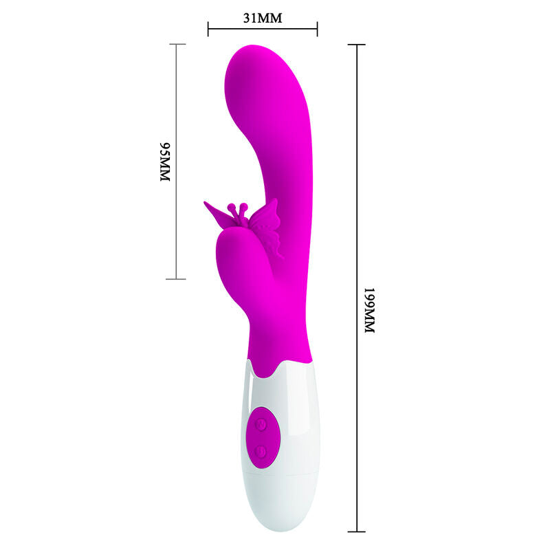 PRETTY LOVE - VIBRATEUR LAPIN VIOLET 30 FONCTIONS BAISER PAPILLON