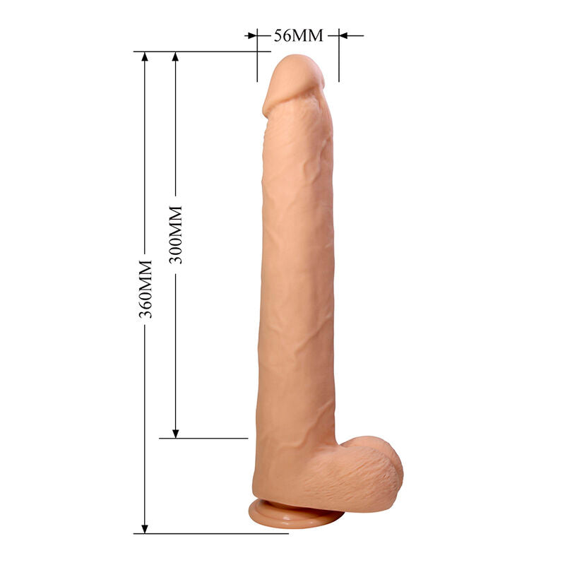 PRETTY LOVE - DANY GODEMICHET RÉALISTE FLEXIBLE AVEC VENTOUSE 36 CM -Ø- 5,6 CM