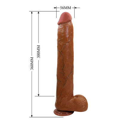 PRETTY LOVE - DANY GODEMICHET FLEXIBLE RÉALISTE AVEC VENTOUSE 36 CM -Ø- 5,6 CM MARRON