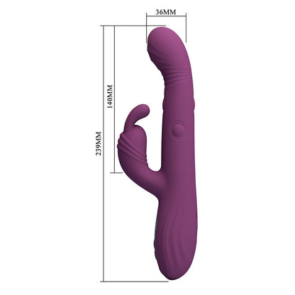 PRETTY LOVE - DEE VIBRATEUR LAPIN MULTIFONCTION OSCILLANT ET À PERCUSSION VIOLET