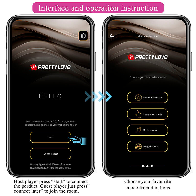 PRETTY LOVE - HAZELYNN MASSEUR ROSE À 12 FONCTIONS CONTRÔLÉ PAR APPLICATION