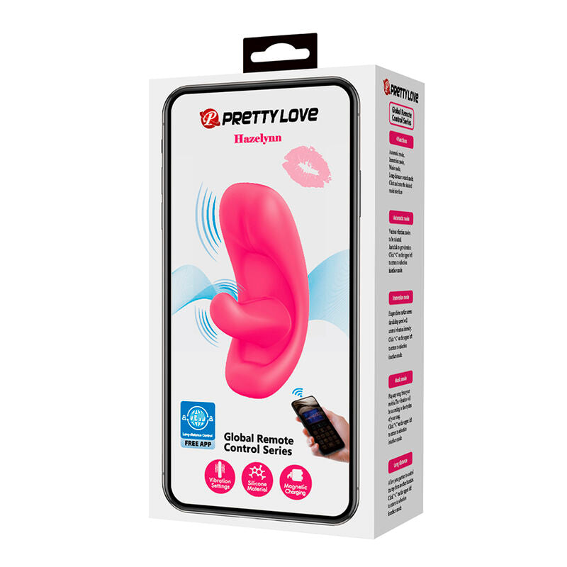 PRETTY LOVE - HAZELYNN MASSEUR ROSE À 12 FONCTIONS CONTRÔLÉ PAR APPLICATION