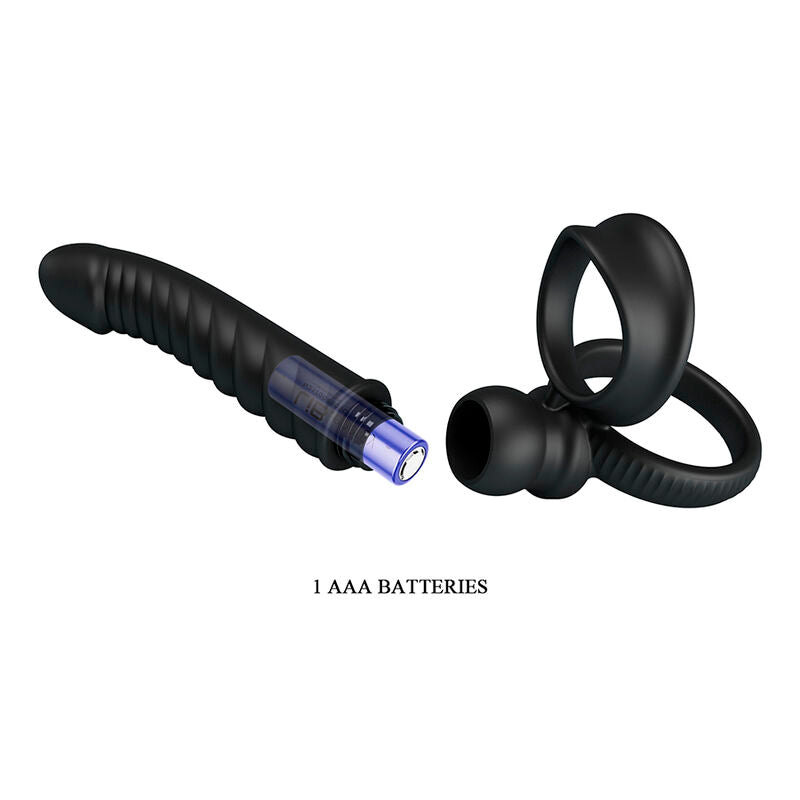 PRETTY LOVE - VIBRATEUR ANAL MERRITT AVEC ANNEAU ET VIBRATION NOIR
