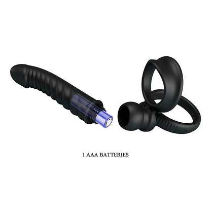 PRETTY LOVE - VIBRATEUR ANAL MERRITT AVEC ANNEAU ET VIBRATION NOIR