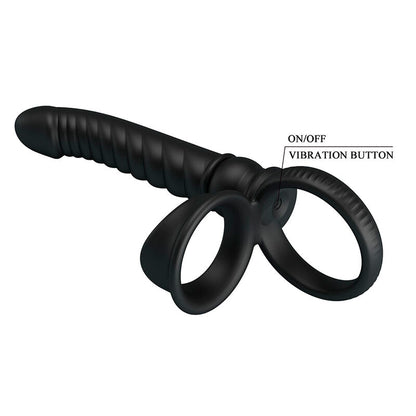PRETTY LOVE - VIBRATEUR ANAL MERRITT AVEC ANNEAU ET VIBRATION NOIR