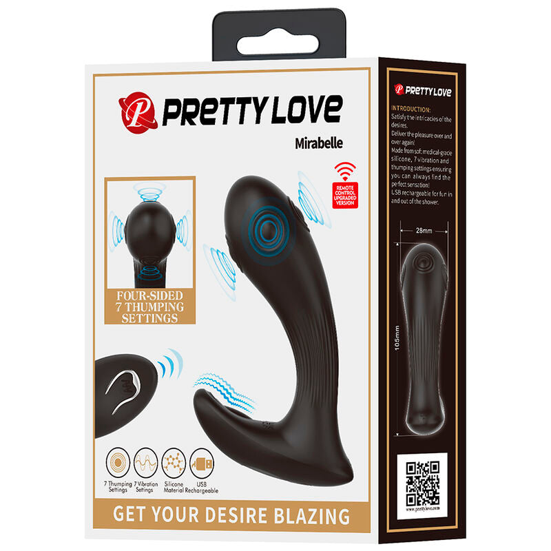 PRETTY LOVE - VIBRATEUR DE PROSTATE MIRABELLE AVEC TÉLÉCOMMANDE