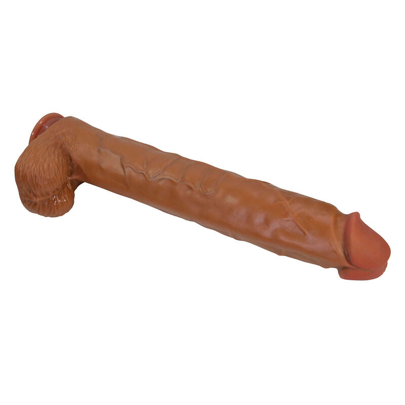 PRETTY LOVE - PAT GODEMICHET FLEXIBLE RÉALISTE AVEC VENTOUSE 40 CM -Ø- 6 CM MARRON