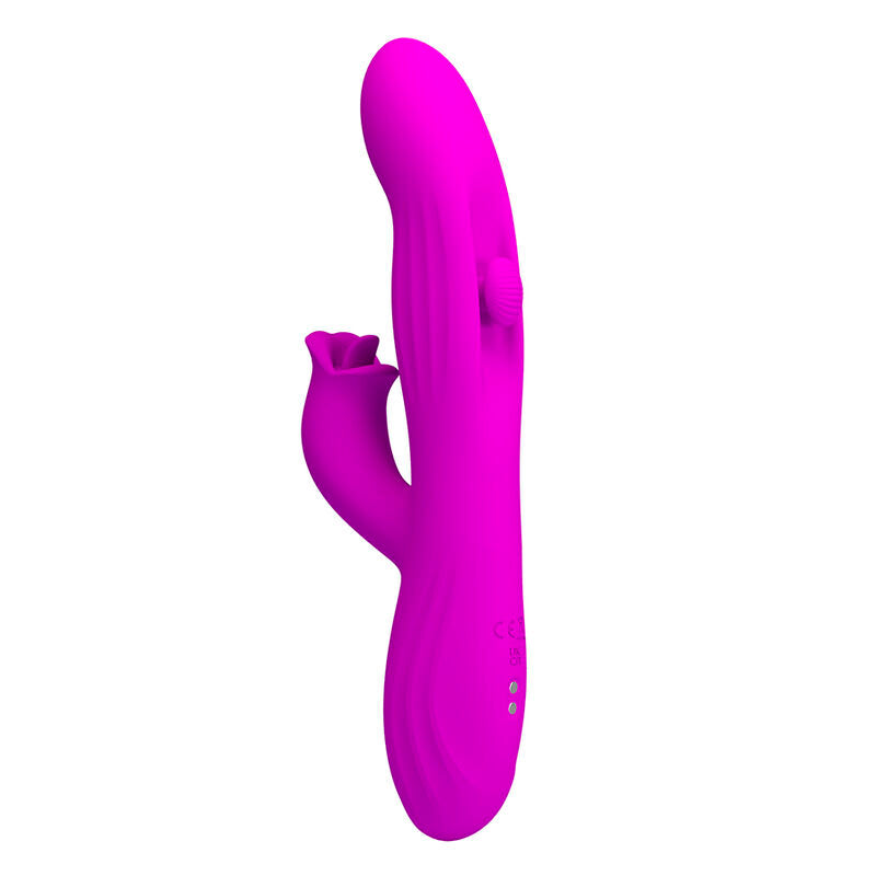 PRETTY LOVE - VIBRATEUR OSCILLANT LAPIN YALANDA AVEC AFFICHAGE LED VIOLET