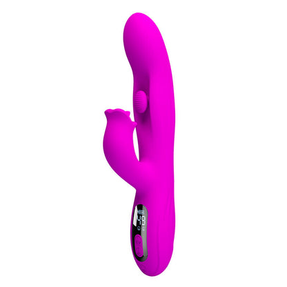 PRETTY LOVE - VIBRATEUR OSCILLANT LAPIN YALANDA AVEC AFFICHAGE LED VIOLET