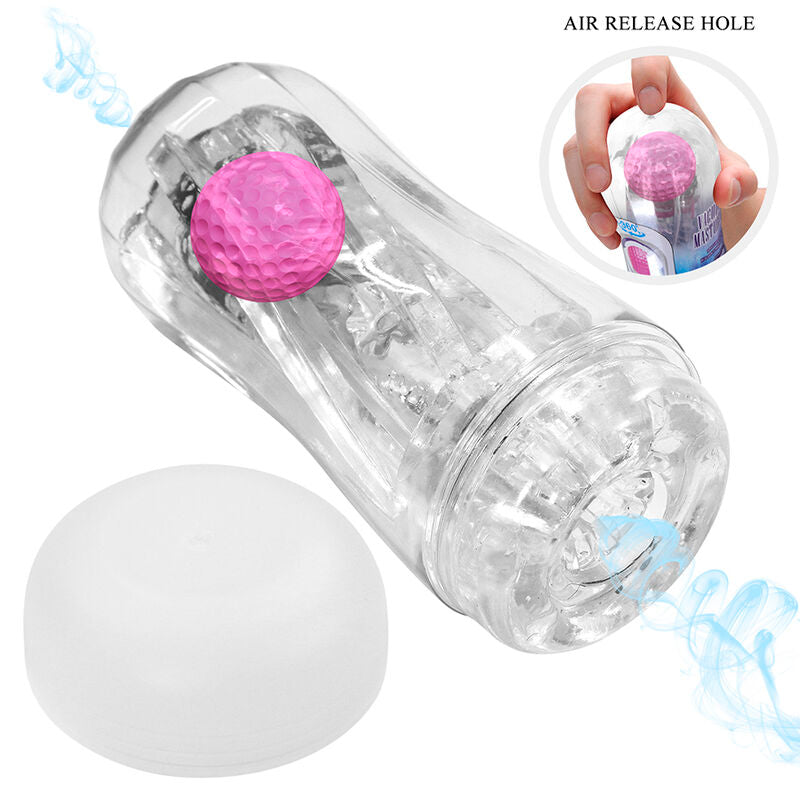 PRETTY LOVE  - COUPE DE MASTURBATION TEXTURÉE À 360° TRANSPARENTE