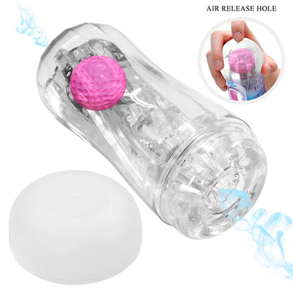 PRETTY LOVE  - COUPE DE MASTURBATION TEXTURÉE À 360° TRANSPARENTE